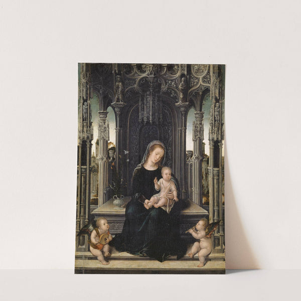 Virgin and Child with Music Making Angels (1520) by Bernard van Orley
