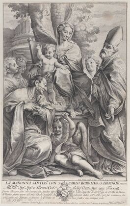 Virgin and Child with Saint Ciborius and Carlo Borromeo (1693-1695)