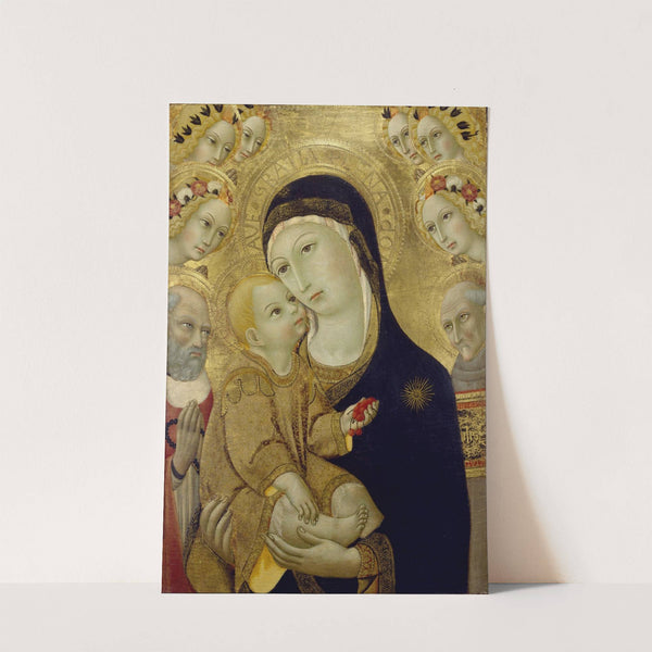 Virgin and Child with Saints Jerome and Bernardino of Siena and Six Angels by Sano di Pietro