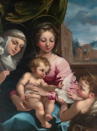 Virgin and Child with the Young Saint John the Baptist and Saint Catherine of Siena