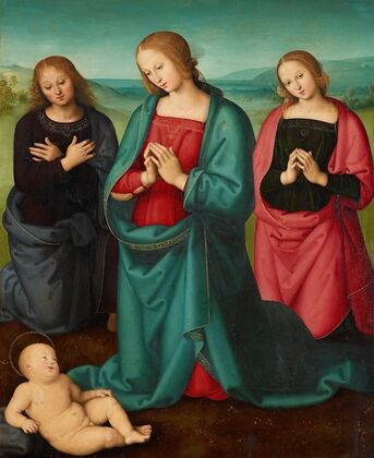 Virgin and Saints Adoring the Christ Child (1450-1523)