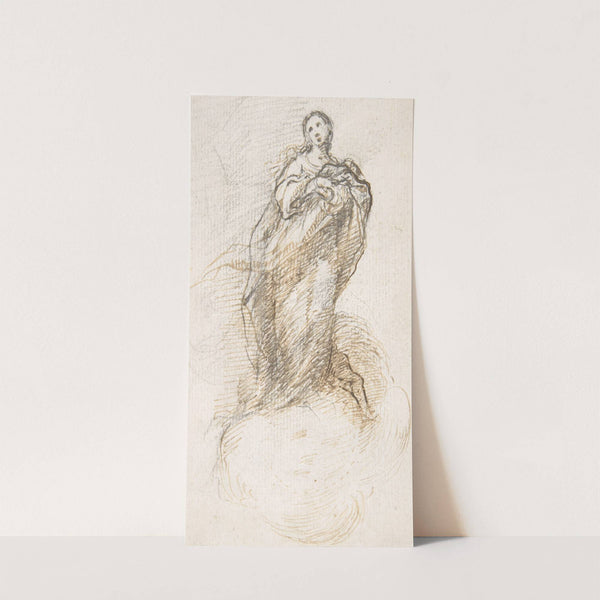 Virgin of the Immaculate Conception Standing on Clouds by Pedro Duque y Cornejo