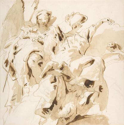 Virtue Crowning a Bearded Man (1696–1770)