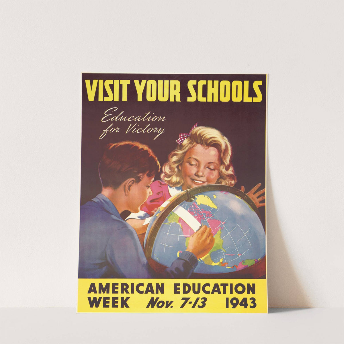 Visit your schools. Education for victory. American Education Week Nov. 7-13, 1943 (1943) by Collins