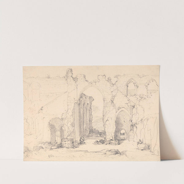 Visitors at a Ruined Abbey by Robert Leman