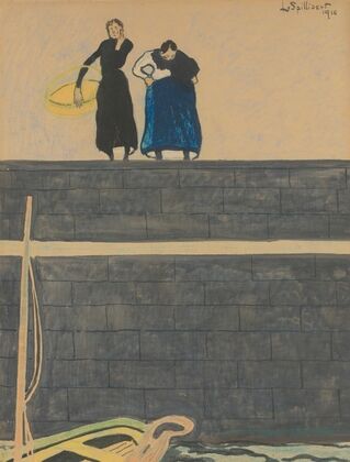 Vissersvrouwen op de kaai (1910) — size preview