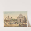 Vista de la iglesia major y de la Ermita del Buen Viaje (1855) by Pierre Toussaint Frédéric Mialhe