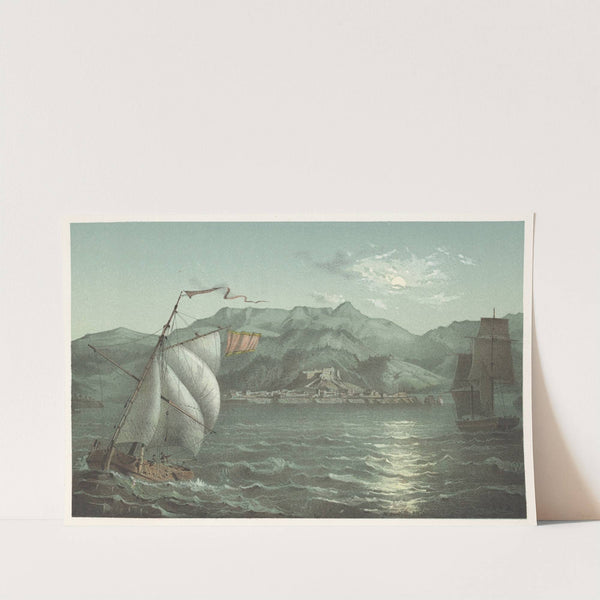Vista genl. de la cuidad y montañas de Baracoa (1855) by Pierre Toussaint Frédéric Mialhe