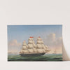Vollschiff &#039;Ferdinand Brumm&#039; vor der Steilküste von Dover by Lorenz Petersen