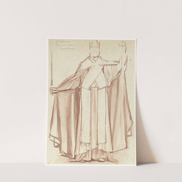 Voorstudie voor de Eerste Bossche Wand; Keizer Frederik Barbarossa by Antoon Derkinderen