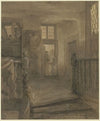 Vor der Wohnung Anton Radls im Hinterhaus des Heerd’schen Hauses in der Friedberger StraÃe 144