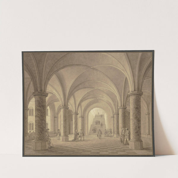 Vorhalle und Treppe eines mittelalterlichen Rathauses by Heinrich Hübsch