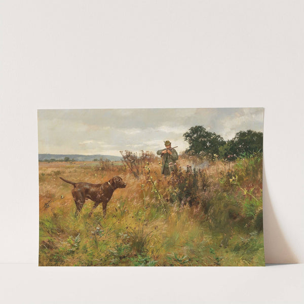 Vorstehhund und Jäger by Josef Schmitzberger