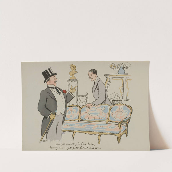 Vous qui connaissez les bons Boins, trouvez-moi un joli petit tabouret Louis XV ! (1912) by Georges Goursat (Sem)