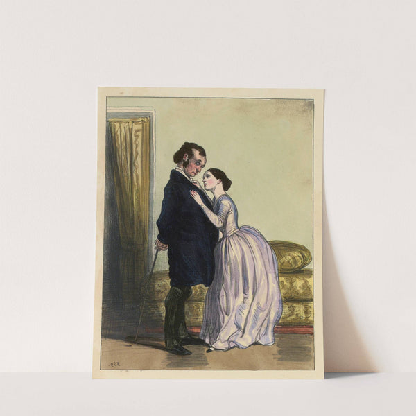 Voyons Théodore nous ne sommes donc plus la Bichette à notre petite maman (1840) by Paul Gavarni