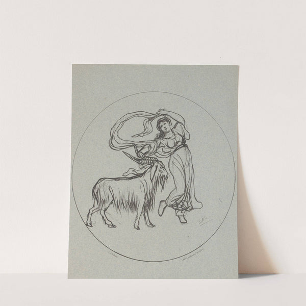 Vrouw en geit (1877 - 1903) by Lawrence Alma-Tadema