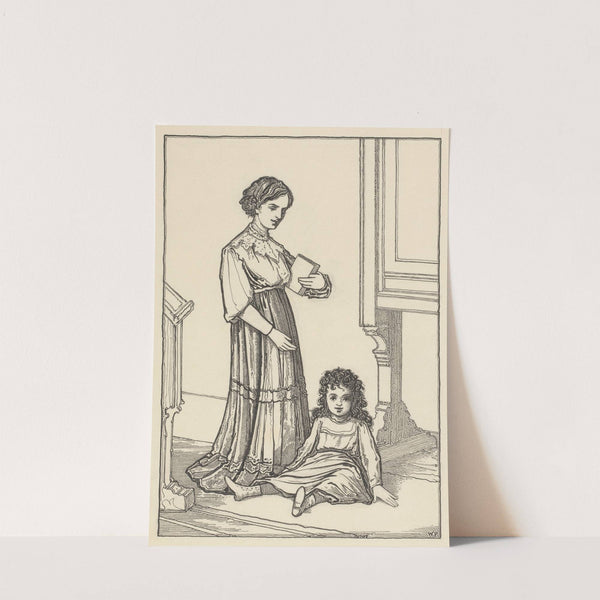 Vrouw en zittend meisje by Willem Pothast