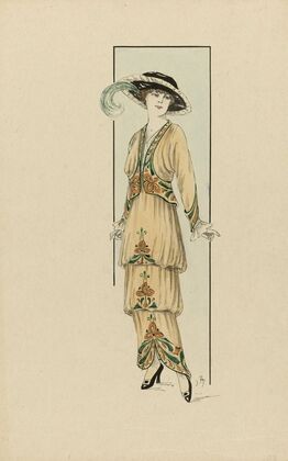 Vrouw in bruine jurk (1913 - 1914)