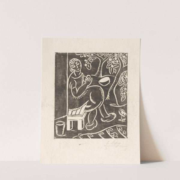 Vrouw op bank (ca. 1912-1931) by Else Berg