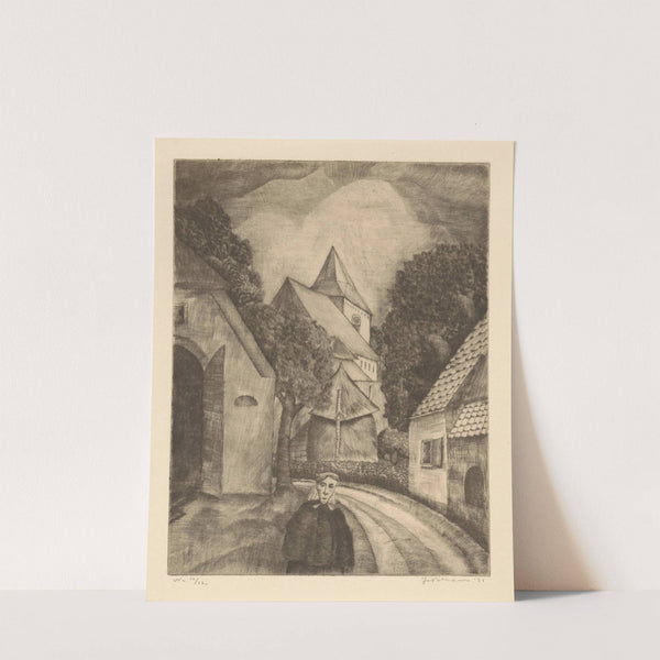 Vrouw op de dorpsweg (1931) by Jo Bezaan