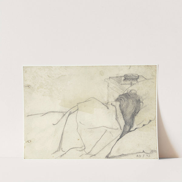 Vrouw van Richard Roland Holst in bed met afgewend gezicht by Richard Nicolaüs Roland Holst