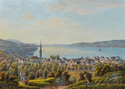 Vue de Horgen lac de Zurich (1915-1945)