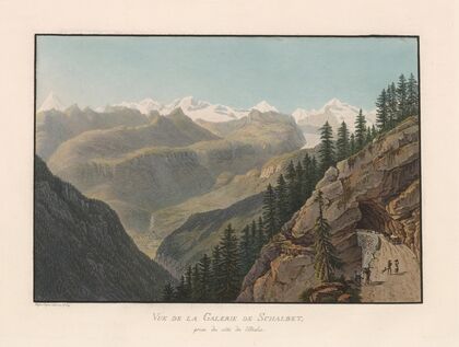Vue de la Galerie de Schalbet, prise du côté de l’Italie (1915-1945)