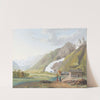 Vue de la Sourse de l’Arveron prit près de Chamouny peint d’après nature by Jean-Antoine Linck