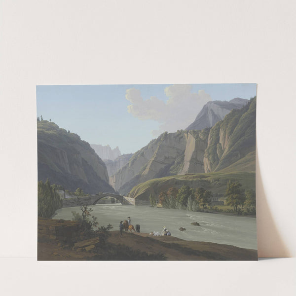 Vue de l&#039;Entrée de Cluse, du Mont Vergi, &amp; de l&#039;Aiguille de Varens by Jean-Antoine Linck