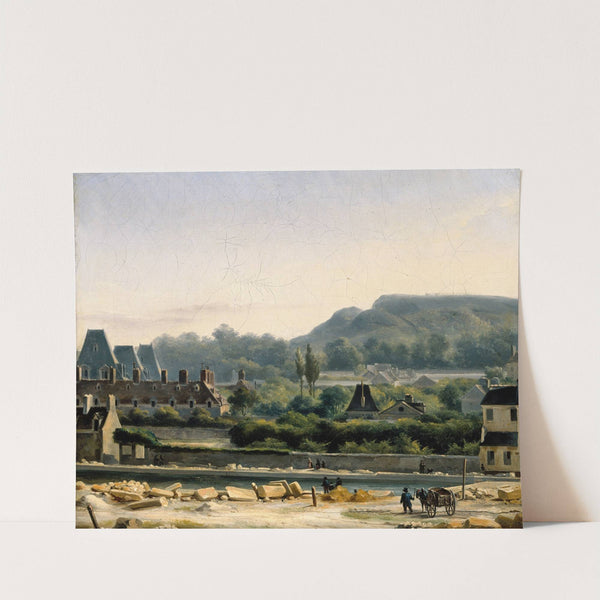 Vue de L'hôpital Saint-Louis et des Buttes-Chaumont by Hippolyte-Benjamin Adam
