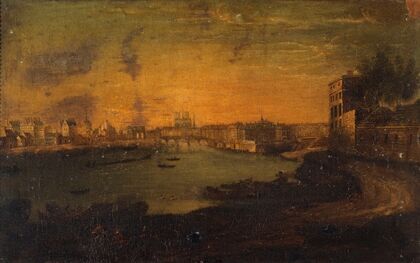 Vue de l’Ã®le Saint-Louis et de l’Ã®le de la CitÃ©, depuis la pointe de l’Arsenal