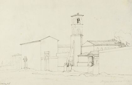 Vue de Saint-Agnès hors les murs (Rome)