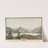 Vuë des Environs du haut du Lac de Thoune et de celui de Brientz by Niklaus Sprüngli