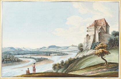 Vue du Chateau de Biberstein dans le Canton de Berne (1915-1945)
