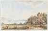 Vue du Chateau de Cerlier, et du Lac de Bienne