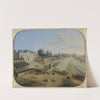 Vue du Château de la Muette avec l&#039;arrivée du Roi by Charles-Léopold Grevenbroeck