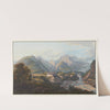 Vue du Château de Razuns, du mont Galanda et du chemin du mont Gunkels by Johann Ludwig Bleuler