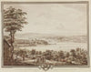 Vüe du Château, et de la Ville de Cerlier et de Neuville, avec les Environs au Lac de Bienne