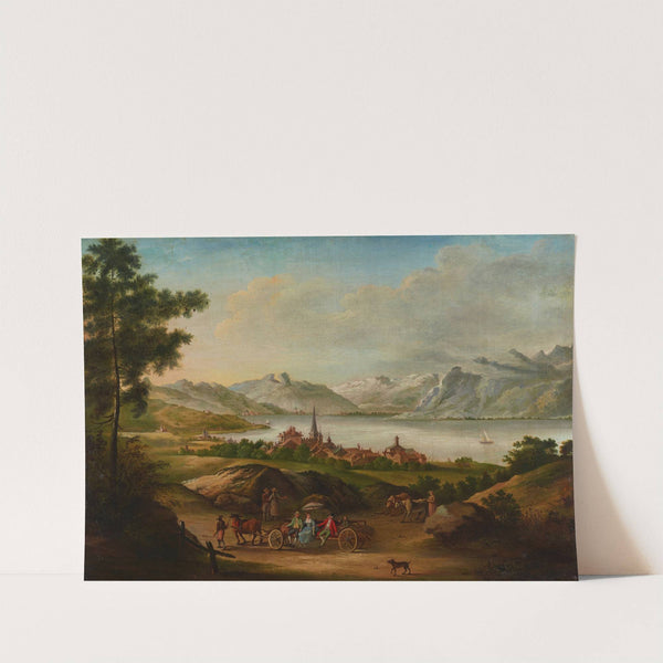 Vue du fond du Lac de Genève prise au dessus de Cucille (1915-1945) by Alexis Nicolas Pérignon