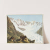 Vue du Jardin, des Droites, et des Courtes, des Aiguilles de l’Echau, des Rouges, et du Glacier du Talefre, prise du Sommet du Rocher du Couvercle by Jean-Antoine Linck