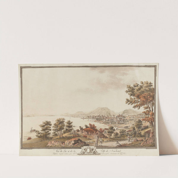 Vue du Lac et de la Ville de Neuchatel. by Niklaus Sprüngli