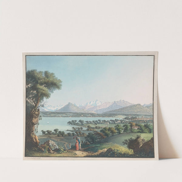 Vuë du Mont-Blanc et une partie de Genéve (1915-1945) by Carl Ludwig Hackert