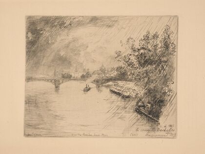 Vue du pont des Saints-Peres (View of the bridge of the Holy Fathers) (1877)