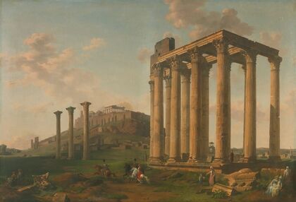 Vue Du Temple De Jupiter Et De L’acropole