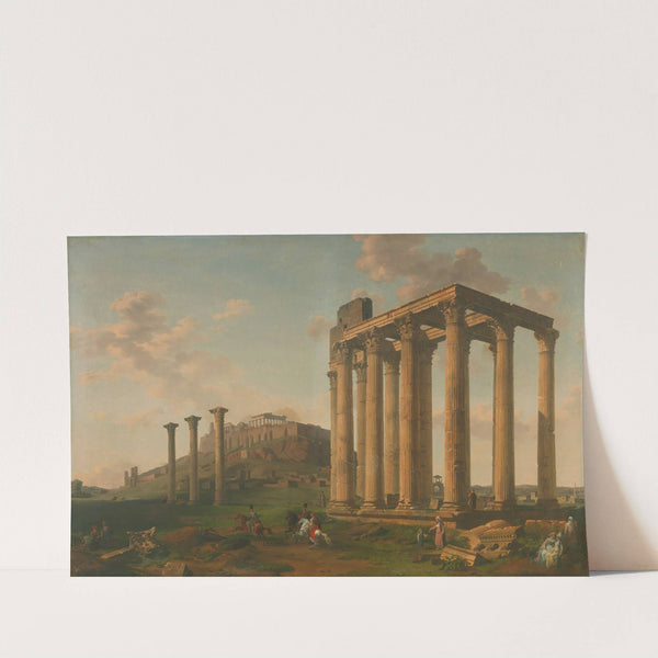 Vue Du Temple De Jupiter Et De L&#039;acropole by Lancelot-Théodore Turpin de Crissé
