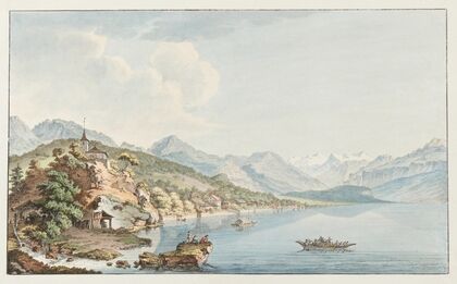 Vue du Village et du Lac de Brientz
