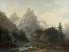 Vue du Wellhorn et du Wetterhorn prise de Rosenlaui vers Meiringen dans l’Oberland bernois (1783)