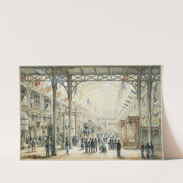 Vue d&#039;une allée transversale du palais de l&#039;industrie. by Max Berthelin