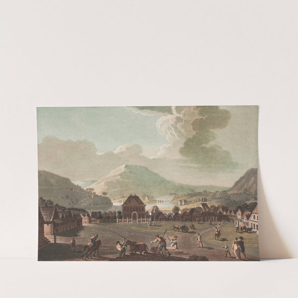 Vue d&#039;une Place dans la ville de Bergen by Georg Haas