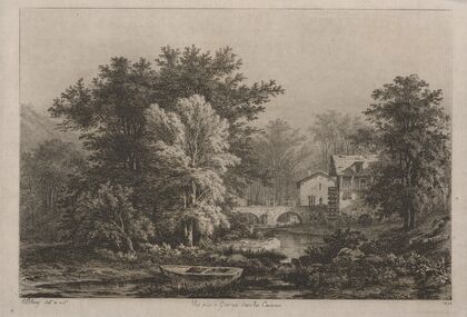 Vue prise a granges dans les Cevennes (View taken of a mill in the Cevennes) (1838)